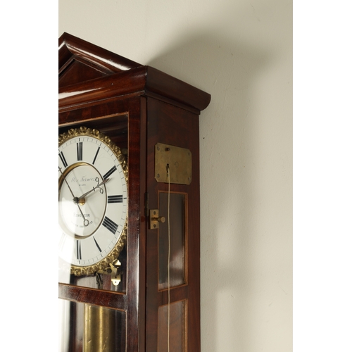 980 - ALEX FOINOCZI, WIEN. AN UNUSUAL BIEDERMEIER VIENNA REGULATOR WALL CLOCK, the glazed figured mahogany... 