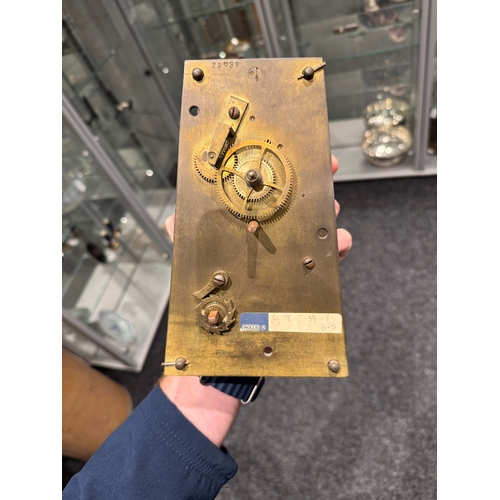 983 - A COLLECTION OF FUSEE CLOCK MOVEMENTS comprising four eight-day fusee movements and one French sprin... 