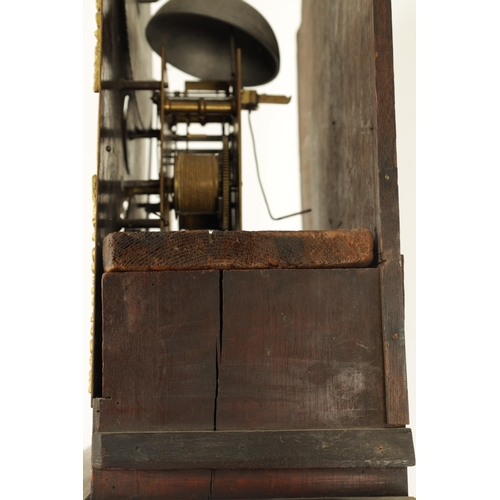 987 - J. PERSALL, MANCHESTER AN UNUSUAL GEORGE III FIGURED MAHOGANY LONGCASE CLOCK having a swan neck pedi... 