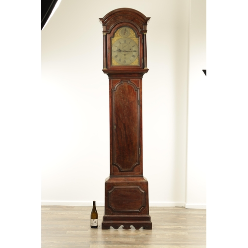 999 - STEPHEN RIMBAULT, LONDON. A GEORGE III QUARTER CHIMING LONGCASE CLOCK, the brass inlaid figured maho... 