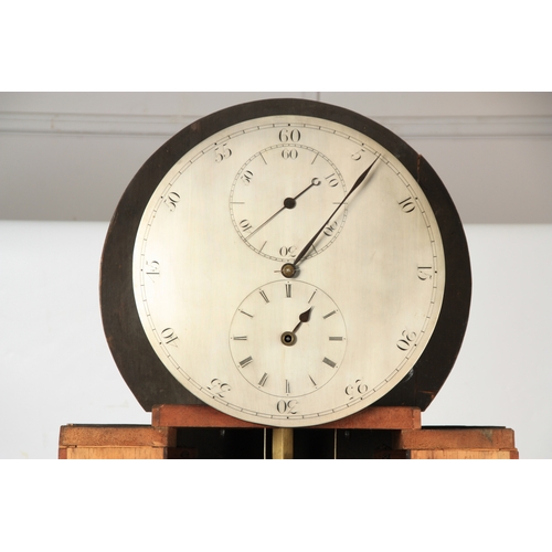 1064 - A RARE AND UNUSUAL LATE REGENCY ARCHITECTURAL ROSEWOOD AND CARRARA MARBLE REGULATOR LONGCASE CLOCK t... 