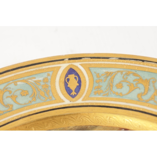 118 - A LATE 19TH CENTURY 'VIENNA' CABINET PLATE, the dished centre painted with an allegorical scene of p... 
