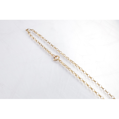 114 - A 9CT GOLD ZIRCON AND AMETHYST PENDANT NECKLACE, the cross pendant decorated with five oval-cut whit... 