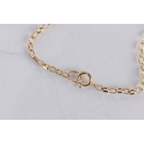 114 - A 9CT GOLD ZIRCON AND AMETHYST PENDANT NECKLACE, the cross pendant decorated with five oval-cut whit... 