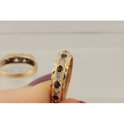 118 - A COLLECTION OF THREE LADIES GOLD AND DIAMOND RINGS, comprising of a Victorian ring with app. 0.5ct ... 