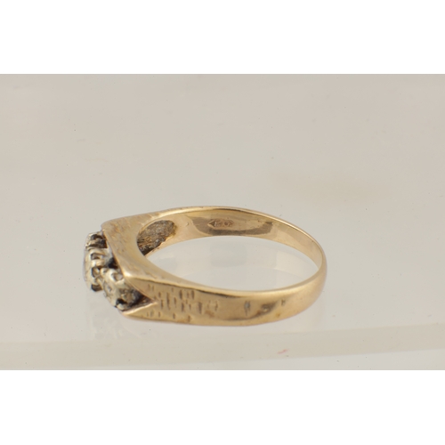 118 - A COLLECTION OF THREE LADIES GOLD AND DIAMOND RINGS, comprising of a Victorian ring with app. 0.5ct ... 