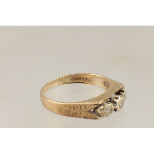 118 - A COLLECTION OF THREE LADIES GOLD AND DIAMOND RINGS, comprising of a Victorian ring with app. 0.5ct ... 
