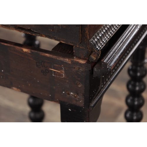 1126 - A FINE 17TH CENTURY ANTWERP TORTOISESHELL AND EBONY CABINET ON LATER STAND the rectangular superstru... 