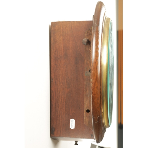 A LATE 19TH CENTURY BLACK DIAL FUSEE WALL CLOCK SIGNED C. FRODSHAM ...