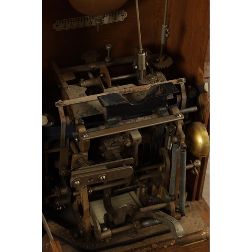 NATIONAL TIME RECORDER CO. LTD. A LATE 19TH CENTURY OAK CASED CLOCKING ...