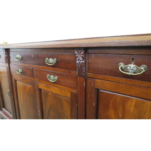 30 - A Victorian mahogany four door sideboard 96cm high x 176cm wide x 50cm deep