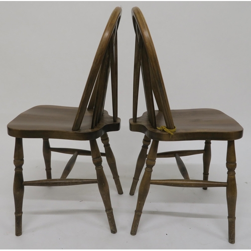 72 - A set of five 20th century beech wheel back dining chairs (5)