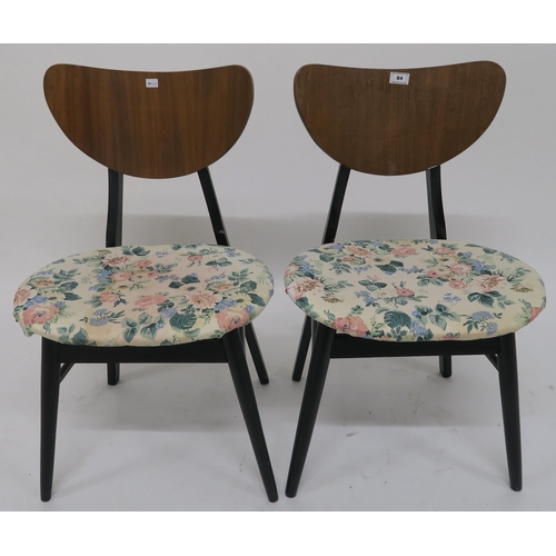 84 - A pair of mid 20th century dining chairs and a mid 20th century occasional table (3)