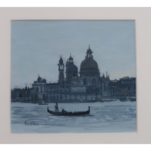 1007 - DELNY GOALEN (SCOTTISH) VENICE BOAT SCENE Gouache on paper, signed lower left, 14 x 15cm... 