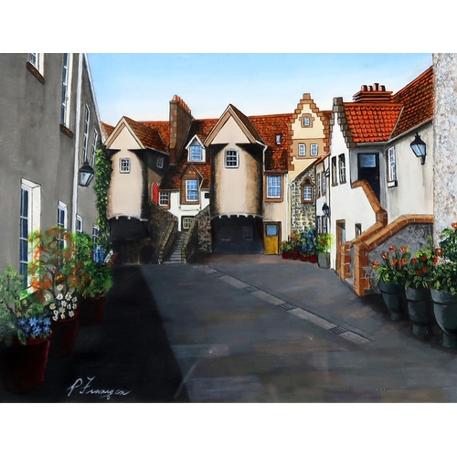 1011 - PETER FINNIGEN (SCOTTISH) CANONGATE TOLLBOTH, WHITE HORSE CLOSE (EDINBURGH) Acrylic on board, both ... 