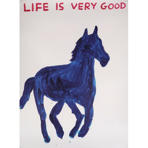 1012 - DAVID SHRIGLEY (BRITISH b. 1968) FOUR POSTERS: PEOPLE EXPECT SO MUCH FROM ME; LIFE IS VERY GOOD; I ... 