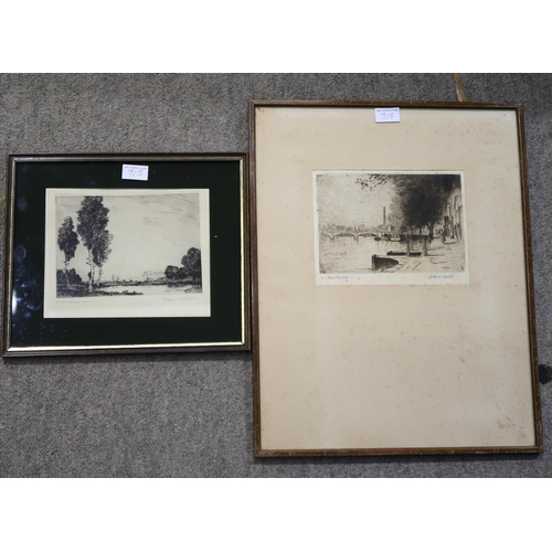 915 - SEVEN VARIOUS BRITISH ETCHINGS (7)