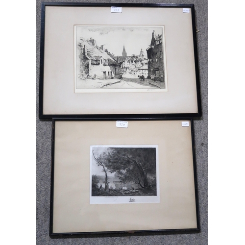 920 - EIGHT VARIOUS BRITISH ETCHINGS (8)