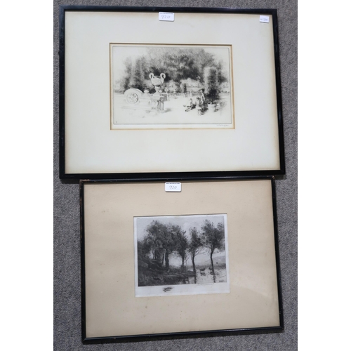 920 - EIGHT VARIOUS BRITISH ETCHINGS (8)