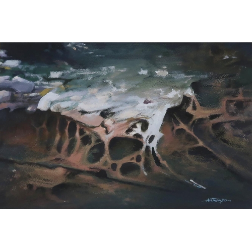 996 - ALASTAIR. W. THOMSON (SCOTTISH b.1929) ROCK FORMATION (III) Acrylic on paper, signed lower right, t... 