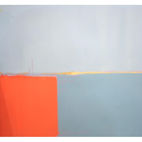 998 - JILL MCNALLY (SCOTTISH CONTEMPORARY) STUDY IN ORANGE PINK AND LILAC Oil and gloss on canvas, 91 x 57... 