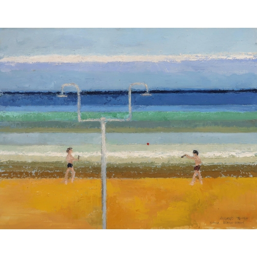 999 - LOUISE GIBSON ANNAND (SCOTTISH 1915-2012) XANIA BEACH SPRAY Oil on board, signed and titled lower r... 