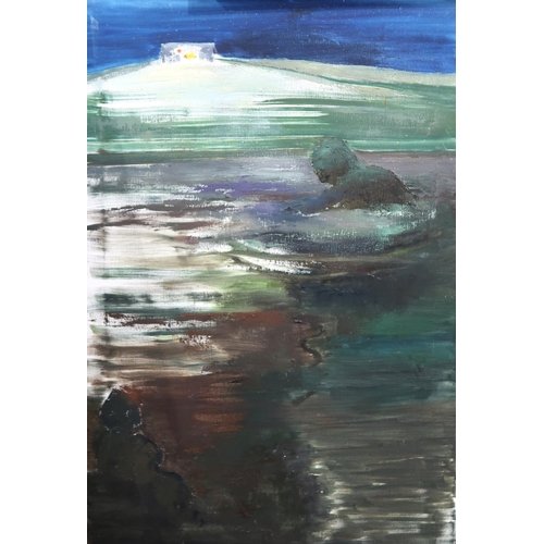 999 - LOUISE GIBSON ANNAND (SCOTTISH 1915-2012) XANIA BEACH SPRAY Oil on board, signed and titled lower r... 