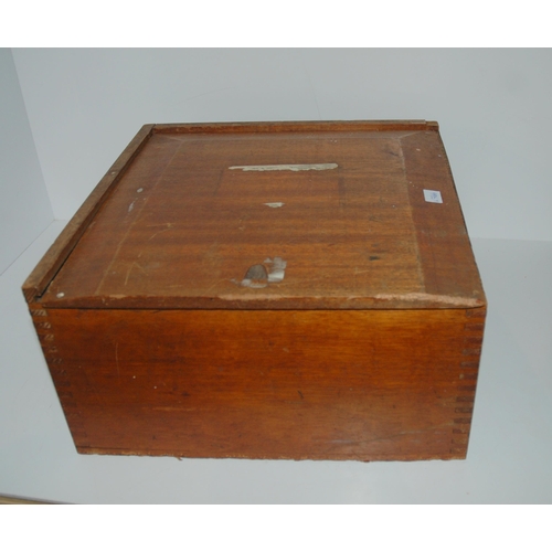 423 - A Henry Hughes and Sons Ltd cased compass, No.12676, 30cm wide