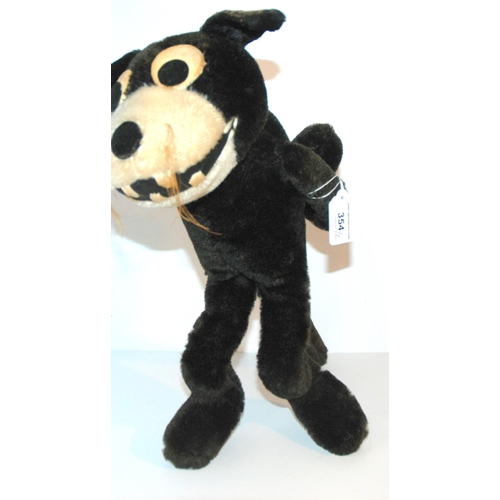 354 - A vintage Felix the cat, 30cm high and a black cat, 50cm high (2)