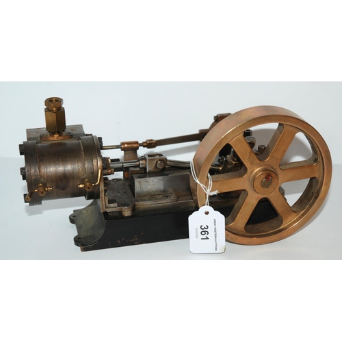 361 - A mid-20th century model steam engine, 25cm wide