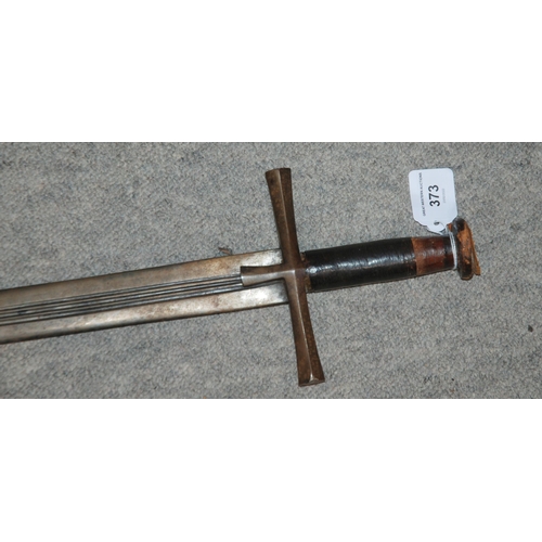 373 - A north African sword, blade 86cm