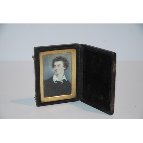 381 - A portrait miniature, various daguerreotypes, pocket knives etc