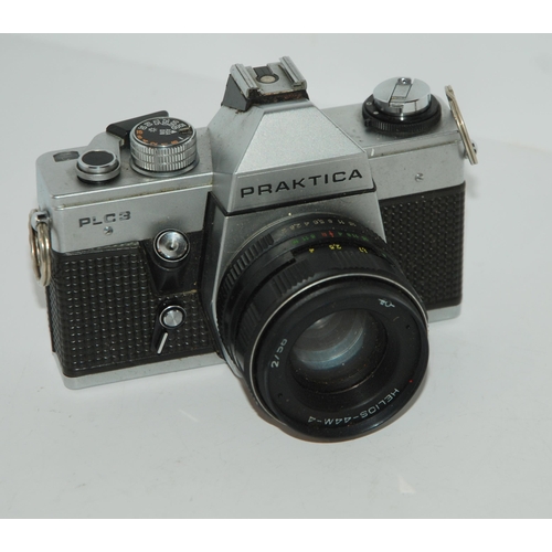 415 - A Praktica camera other cameras various accessories, video cameras etc