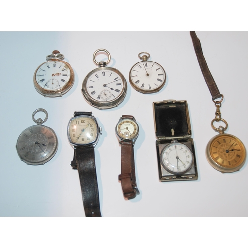 429 - A silver cased pocket watch, other pocket watches and wrist watches etc 