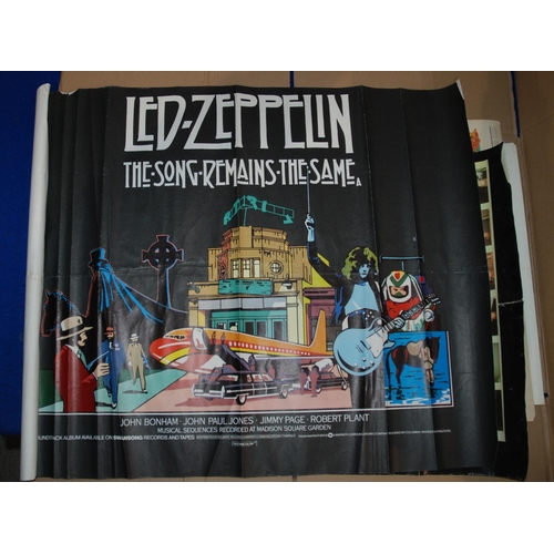 468 - A collection of Beatles posters, Wing posters and other posters including Led Zeppelin