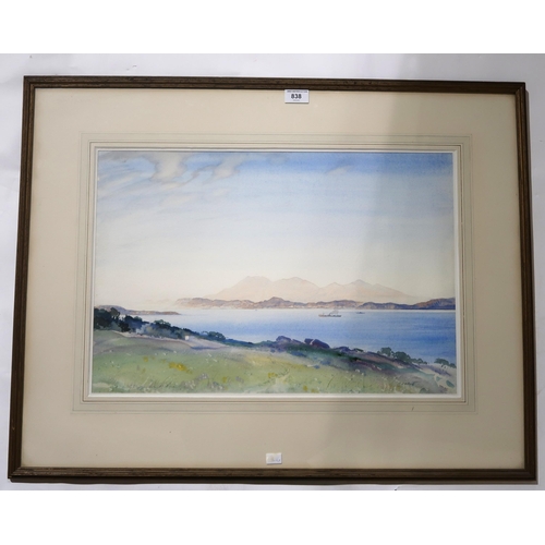 838 - CECIL HUNT Firth of Clyde, signed, watercolour, 39 x 56cm