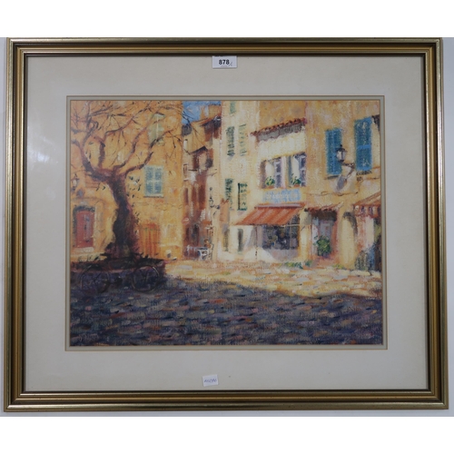 878 - JOHN MACKIE St Tropez, print, 38 x 48cm and five other works (6)