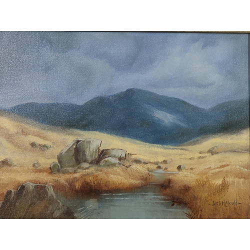 880 - G F AYERS Moray Firth, signed, watercolour, 25 x 37cm,J TAYLOR BROWN Stormy heath, signed, watercolo... 