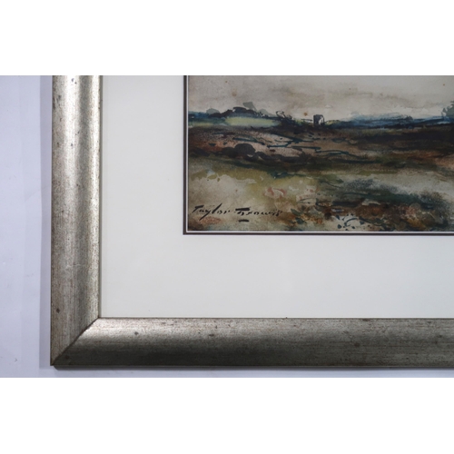 880 - G F AYERS Moray Firth, signed, watercolour, 25 x 37cm,J TAYLOR BROWN Stormy heath, signed, watercolo... 