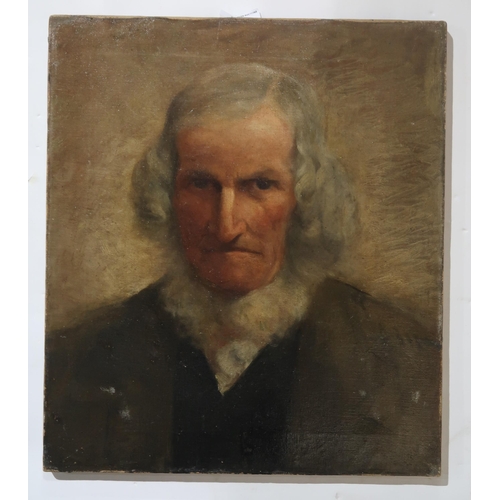 888 - SCOTTISH SCHOOL Portrait of a gentleman, signed, oil on canvas, 41 x 35cm