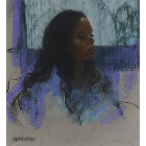 962 - ANNE ANDERSON (SCOTTISH b.TRINIDAD) SUSIEPastel on paper, signed lower left, 35 x 32cm Title inscrib... 