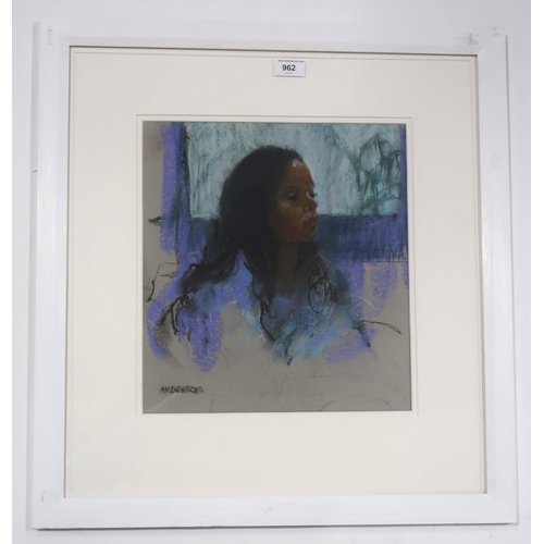 962 - ANNE ANDERSON (SCOTTISH b.TRINIDAD) SUSIEPastel on paper, signed lower left, 35 x 32cm Title inscrib... 