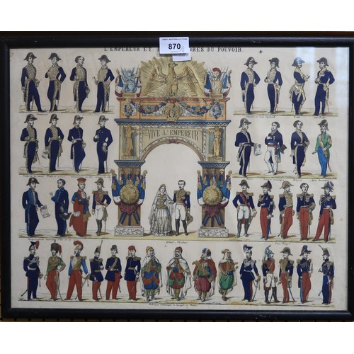 870 - A collection of six French Royal Procession prints and others (6)