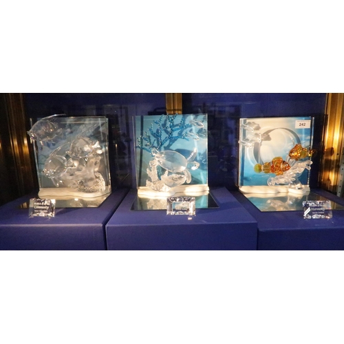 242 - Swarovski Wonders of the Sea trilogy including Community, Eternity and Harmony, all with boxes