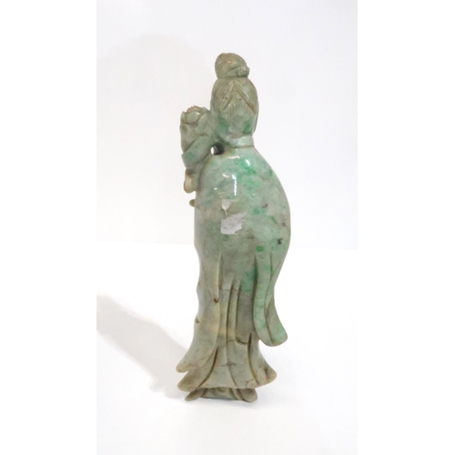 257 - An early 20th century Chinese hardstone figure of Guanyin 