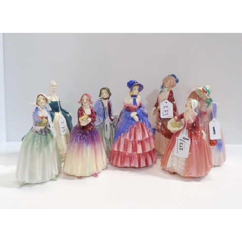 273 - Royal Doulton figures Sweet Anne, Janet, Dorcas HN 1491 & 1558 colourway, Paisley Shawl, Regal L... 