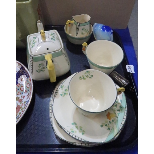 278 - A quantity of ceramics including Burleighware Evergreen Imperial Shape teapot, cups, saucers, plates... 