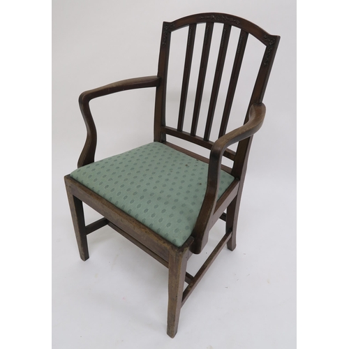 107 - A lot of five mahogany framed dining chairs (5)