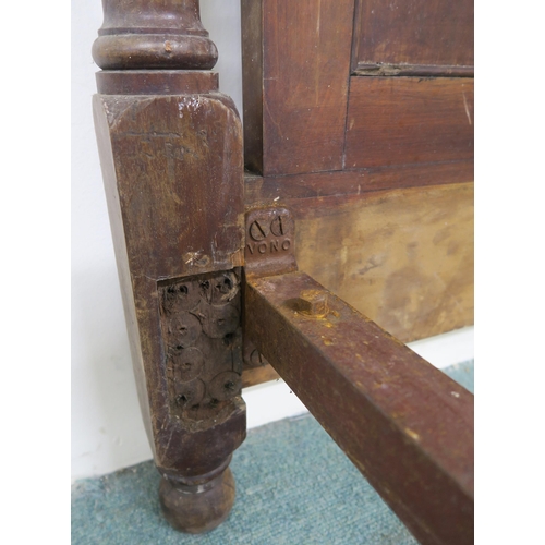 2 - A pair of Victorian mahogany single bed frames, 114cm high x 208cm long x 107cm wide (2)