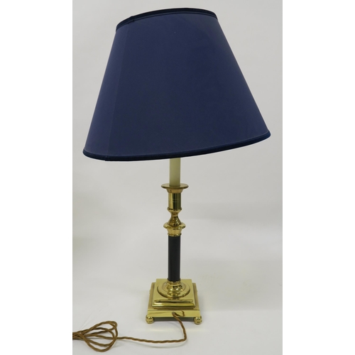 76 - A lot of two pairs of contemporary brass table lamps (4)